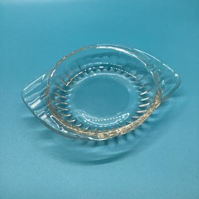 Clear glass round ashtray