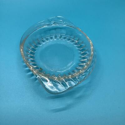 Clear glass round ashtray