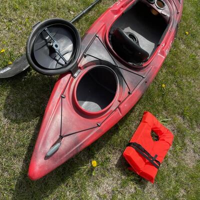 Old Town kayak Black Cherry in color, Dirigo 106. 106â€long