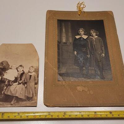 Lot 63: Antique Bundle of (7) Cabinet Card Photos (featuring some LARGE examples)