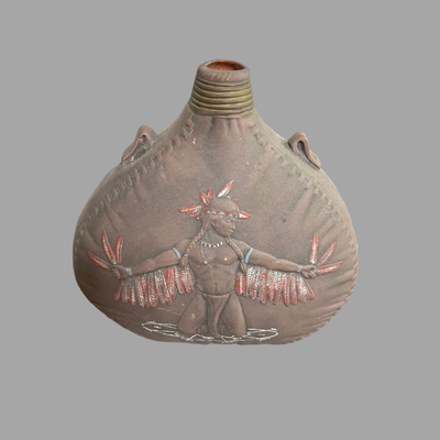 Ceramic Native American Decanter - 8 x 4