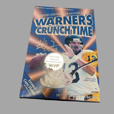 Kurt Warner's Crunch Time Cereal Box