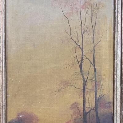 Lot 68: Antique Painting In an Antique Gold Gilt Wood Frame