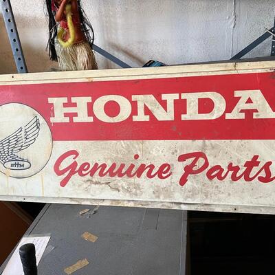 Plastic Vintage Honda Sign