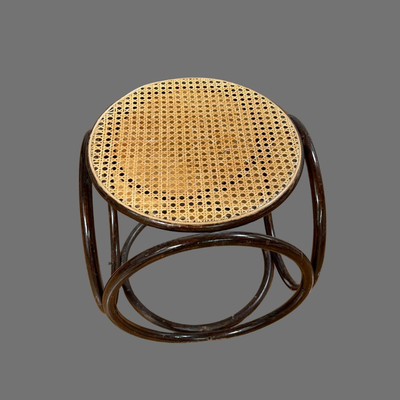 Vintage Wicker and Cane Stool - See details
