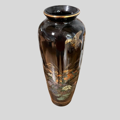 Asahi Imperial Interpur Japanese Black Vase