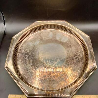 18 - 2 silverplate trays