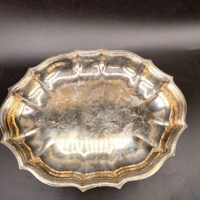 21 - silverplate footed bon bon dish