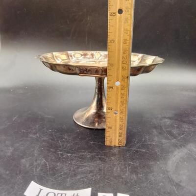 21 - silverplate footed bon bon dish