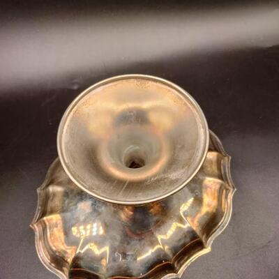 21 - silverplate footed bon bon dish
