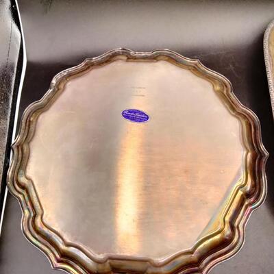 22 - 2 silverplate trays