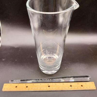 29 - Crystal mixing pitcher with stick