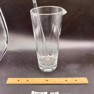 29 - Crystal mixing pitcher with stick