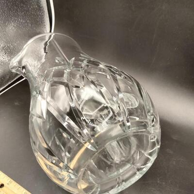 34 - block crystal pitcher