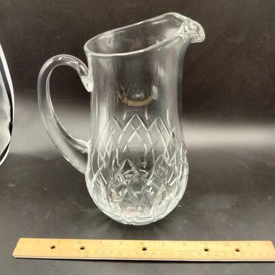 34 - block crystal pitcher