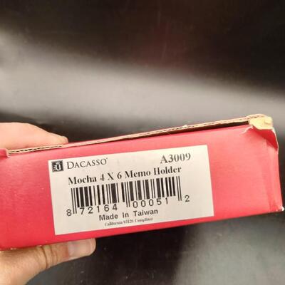 38 - leather memo holder