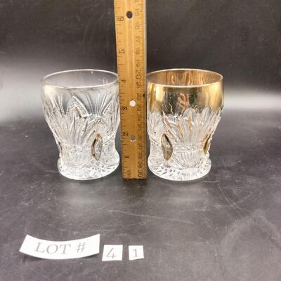 41 - Antique glass cups