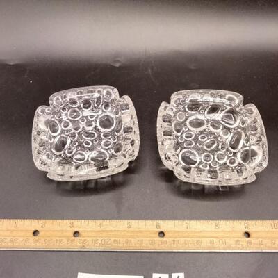 44 - pair MCM bubble ashtrays