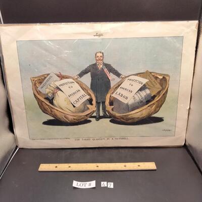47 - antique political cartoon