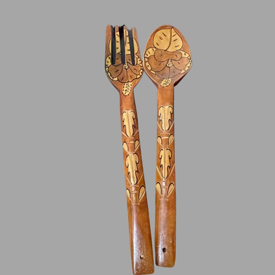 Vintage Decorated Wooden Spoons
