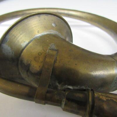 Antique Brass Car Horn, Damaged Bulb