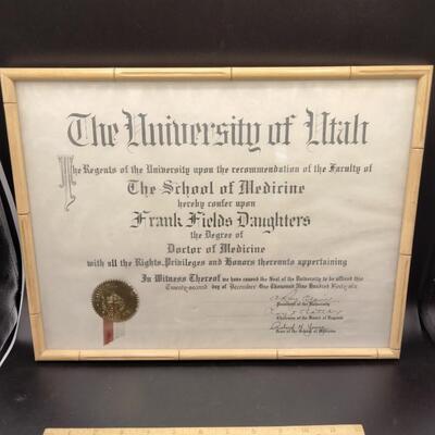 50 - Vintage Medical Degree Framed