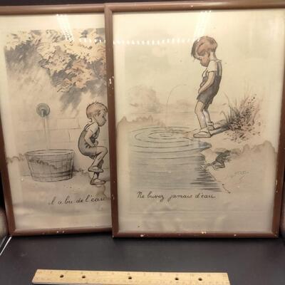 52 - antique french prints