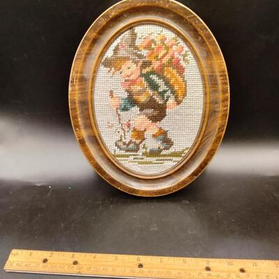 53 - framed cross-stitch