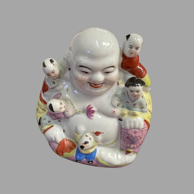 Happy Buddha Statue with 5 Children