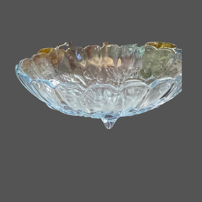 Vintage Indiana Glass Harvest Pattern Clear Fruit Bowl