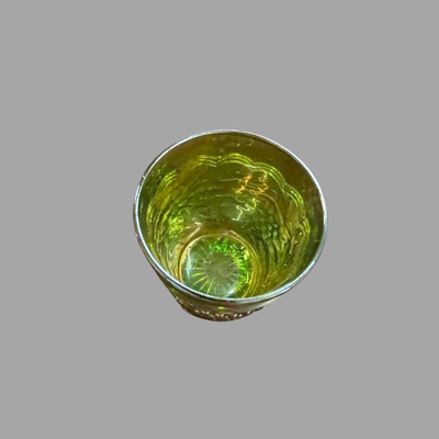 Vintage Green Carnival Glass Tumbler