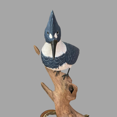 Wood Bird Sculpture Signed by Artist