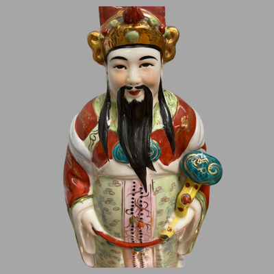 Vintage Chinese Dignitary Porcelain Statue