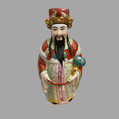 Vintage Chinese Dignitary Porcelain Statue