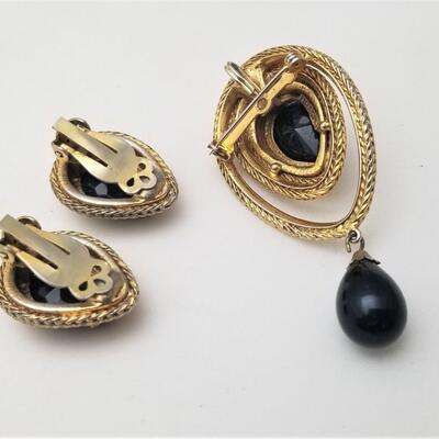 Lot #44 Vintage FLORENZA set - brooch and clip earrings