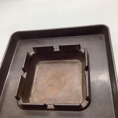 Brown square ashtray