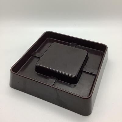 Brown square ashtray