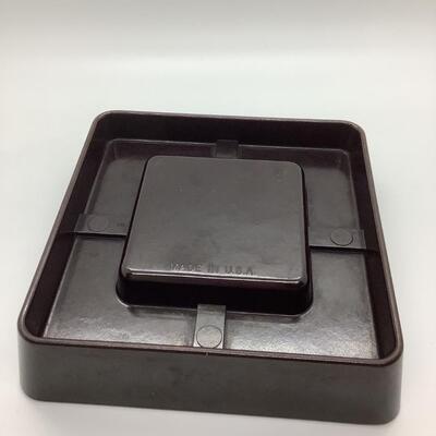 Brown square ashtray