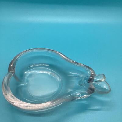 Pear clear glass ashtray