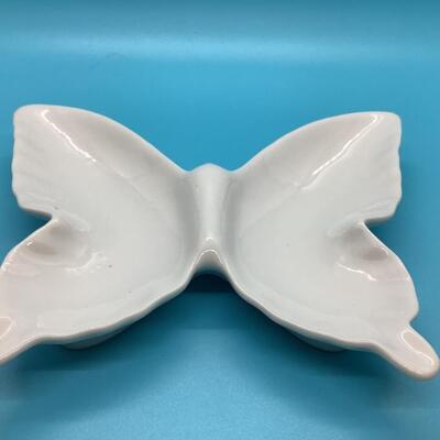White butterfly ashtray