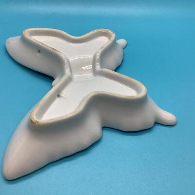 White butterfly ashtray