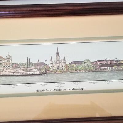 Lot #61  Two New Orleans Prints - Jackson Square, Streetcar