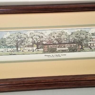 Lot #61  Two New Orleans Prints - Jackson Square, Streetcar