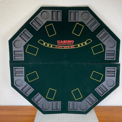 4 Fold Up Poker Table Top Casino Dealer's Choice | EstateSales.org