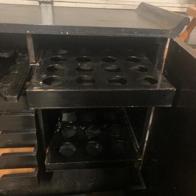 Vintage Oriental Bar (portable) has wheels