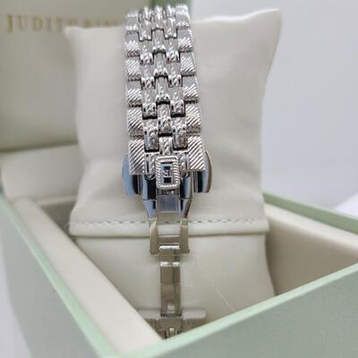 LOTJ102: New in Box Judith Ripka Stainless Steel Diamonique Multi-Functional Watch