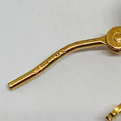 LOTJ107: New 14k Yellow Gold 1/2 inch Hoop Pierced Earrings
