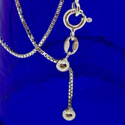 LOTJ111: 925 Italy Sterling Silver Adjustable Length Chain