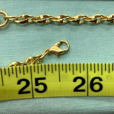 LOT J113: New in Box Pair of Camrose & Kross Jacqueline Kennedy Gold Tone/CZ Layering Necklaces