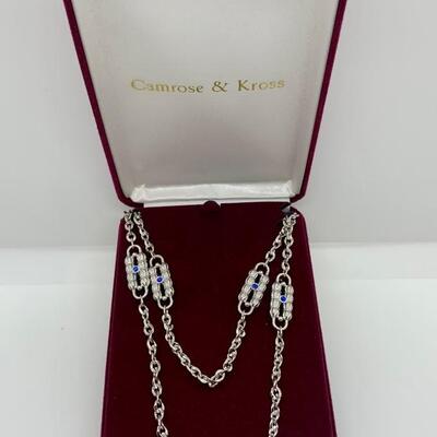 LOTJ 114: Camrose & Kross Pair of Layering Jacqueline Kennedy Silver Tone Necklaces